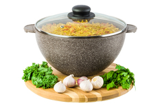 Казан 4 л Elan Gallery Гармония вкуса Коричневый опал с крышкой D24