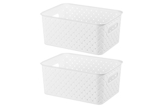 Корзинка 3 л 23,5х17,3х10,5 см EL Casa Береста белая 2 шт