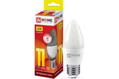 Лампа светодиодная IN HOME LED-СВЕЧА-VC, 11 Вт, 230 В, Е27, 3000 К, 1050 Лм
