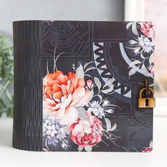 Шкатулка-книга "Пионы" 14х14 см No Brand