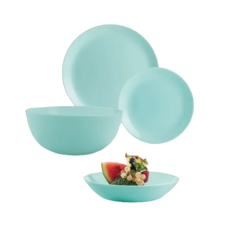 Сервиз столовый Luminarc Diwali Light Turquoise 19 предметов / набор тарелок 6 суповых, 6