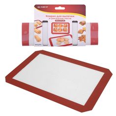 Коврик для выпечки и раскатки теста 42*27см МультиДом