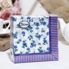 Салфетки бумажные Desna Design "Фиалки",1 слоя,24x24,40 листов Art Bouquet