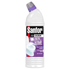 Средство чистящее для ванн и туалета SANFOR CHLORUM гель, 750 мл