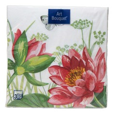 Салфетки Art Bouquet бумажные Водяная лилия двухслойные 33 х 33 см 20 шт