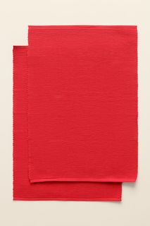 Набор ковриков настольных 2 шт. 35x50 см COINCASA красный 100% хлопок 6787202