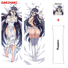 Наволочка + подушка Дакимакура Альбедо 0128 180x60 Dakimaki