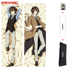 Наволочка + подушка + сумка Дакимакура Осаму Дазай 0289 180x60 Dakimaki