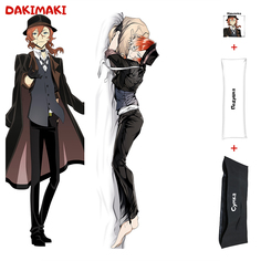 Наволочка + подушка + сумка Дакимакура Чуя Накахара 0299 180x60 Dakimaki
