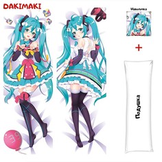 Наволочка + подушка Дакимакура Мику Хацунэ 0383 180x60 Dakimaki
