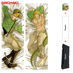 Наволочка + подушка + сумка Дакимакура Диего Брандо 0401 180x60 Dakimaki