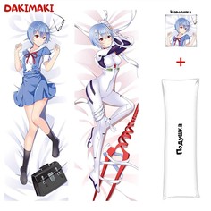 Наволочка + подушка Дакимакура Рей Аянами 0402 180x60 Dakimaki