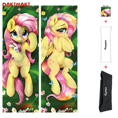 Наволочка + подушка + сумка Дакимакура Флаттершай 0613 180x60 Dakimaki