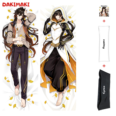Наволочка + подушка + сумка Дакимакура Чжун Ли Геншин 0932 180x60 Dakimaki