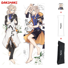 Наволочка + подушка + сумка Дакимакура Альбедо Геншин 0934 180x60 Dakimaki