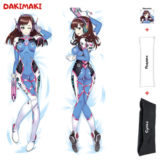 Наволочка + подушка + сумка Дакимакура D.Va Дива 0105 150x50 Dakimaki