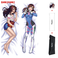 Наволочка + подушка + сумка Дакимакура D.Va 0106 150x50 Dakimaki