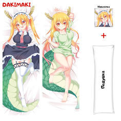 Наволочка + подушка Дакимакура Тору 0130 150x50 Dakimaki