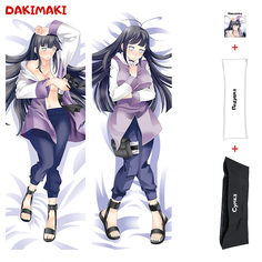 Наволочка + подушка + сумка Дакимакура Хината Хюга 0168 150x50 Dakimaki
