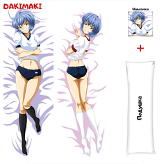 Наволочка + подушка Дакимакура Рей Аянами 0197 150x50 Dakimaki