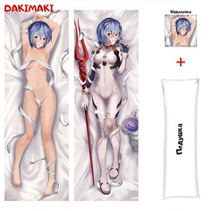 Наволочка + подушка Дакимакура Рей Аянами 0204 150x50 Dakimaki