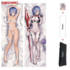Наволочка + подушка + сумка Дакимакура Рей Аянами 0204 150x50 Dakimaki