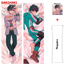 Наволочка + подушка Дакимакура Изуку Мидория 0273 150x50 Dakimaki
