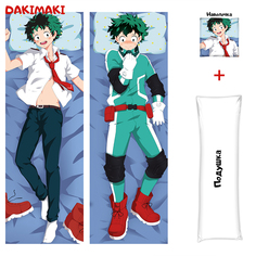 Наволочка + подушка Дакимакура Изуку Мидория 0274 150x50 Dakimaki
