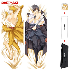 Наволочка + подушка + сумка Дакимакура Наруто и Саске 0294 150x50 Dakimaki