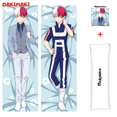 Наволочка + подушка Дакимакура Шото Тодороки 0412 150x50 Dakimaki