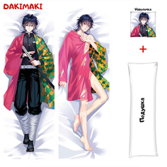 Наволочка + подушка Дакимакура Гию Томиока 0430 150x50 Dakimaki