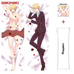 Наволочка + подушка Дакимакура Санджи 0444 150x50 Dakimaki