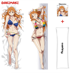 Наволочка + подушка Дакимакура Нами Ван Пис 0448 150x50 Dakimaki