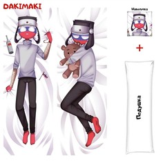 Наволочка + подушка Дакимакура Россия CountryHumans 0556 150x50 Dakimaki
