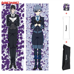 Наволочка + подушка + сумка Дакимакура Себастьян и Сиэль 0578 150x50 Dakimaki