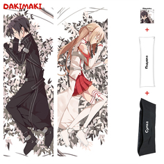 Наволочка + подушка + сумка Дакимакура Кирито и Асуна Юки 0583 150x50 Dakimaki