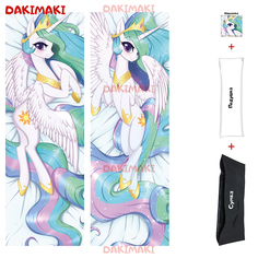Наволочка + подушка + сумка Дакимакура Принцесса Селестия 0605 150x50 Dakimaki