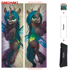 Наволочка + подушка + сумка Дакимакура Королева Крисалис 0606 150x50 Dakimaki