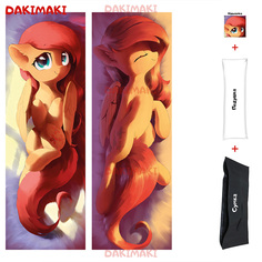 Наволочка + подушка + сумка Дакимакура Флаттершай девочка 0612 150x50 Dakimaki