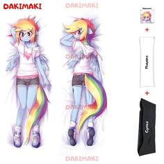 Наволочка + подушка + сумка Дакимакура Рэйнбоу Дэш 0631 150x50 Dakimaki