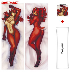Наволочка + подушка Дакимакура фурри Медведица 0649 150x50 Dakimaki