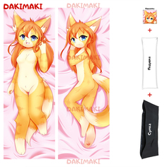 Наволочка + подушка + сумка Дакимакура фурри Котенок 0654 150x50 Dakimaki