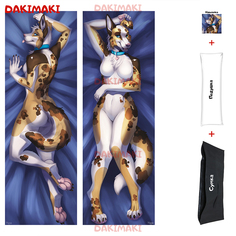 Наволочка + подушка + сумка Дакимакура фурри Собачка 0658 150x50 Dakimaki