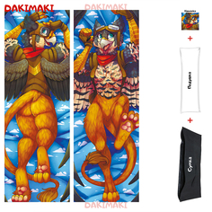 Наволочка + подушка + сумка Дакимакура фурри Грифон 0662 150x50 Dakimaki