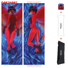 Наволочка + подушка + сумка Дакимакура фурри Феникс 0673 150x50 Dakimaki