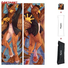 Наволочка + подушка + сумка Дакимакура Фурри Грифон 0677 150x50 Dakimaki