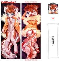 Наволочка + подушка Дакимакура фурри кошка 0688 150x50 Dakimaki