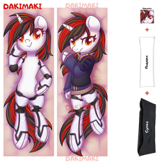 Наволочка + подушка + сумка Дакимакура пони BlackJack 0690 150x50 Dakimaki