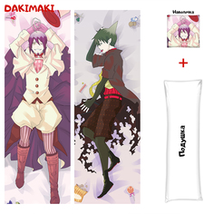 Наволочка + подушка Дакимакура Мефисто и Амаймон 0723 150x50 Dakimaki
