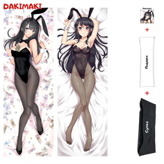 Наволочка + подушка + сумка Дакимакура Май Сакурадзима 0749 150x50 Dakimaki